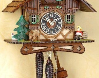 Black Forest Cuckoo clock Mechan. 1 day, chain-bub music-Cuckoo clock