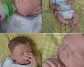 OPEN MOUTH reborn boy, Holds full pacifier, Faux formula bottle, ready to ship!