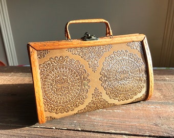 Unique vintage wooden purse