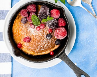 Cast Iron Skillet Pans by Victor Cookware - Quality Heat Resistant Seasoned Non-Stick Frying Pans - 6.5", 8", 10", 11.5" Inch Sizes