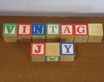 Vintage 1950's/1960's Wooden Blocks