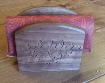 Napkin Holder , Kitchen Decor , Home Decor, Dining , Dining Room - Walnut and Maple