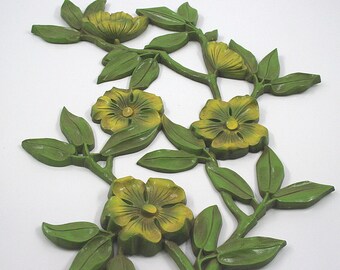 Vintage Dart Industries Yellow Flower Wall Hanging