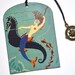 Mini Bookmark with Bronze Pendant - Vintage Style - Art Deco - Erté - Handmade