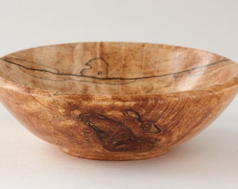 Hand Turned Splated Maple Bowl