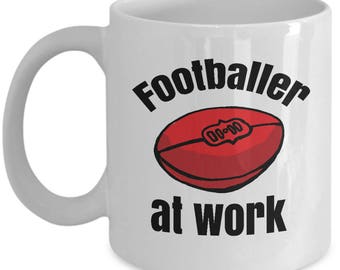 Australian Footy Mug / Footy Gift / AFL Gifts / AFL Mug / Footballer Mug / Australian Football Gifts
