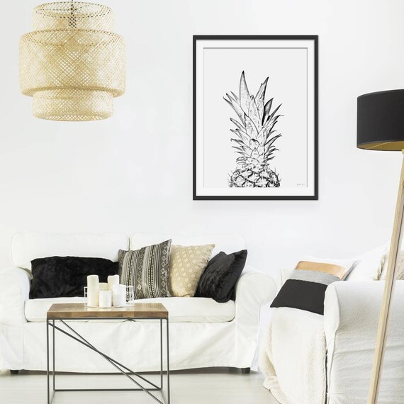 pineapple print wall art prints kitchen decor art prints