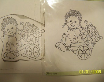 Bildmalarna unmounted rubber stamp: Tossa-cart