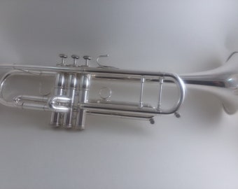 Design Your Own Professional Custom Bb or C Trumpet Using New Bach Stradivarius Parts. Silver Plated.