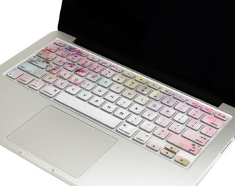 Silicone Keyboard Cover for Macbook 13" Unibody / Older Generation Pro 13" 15" 17" / New Air 13" / Wireless Keyboard - Cherry Blossom