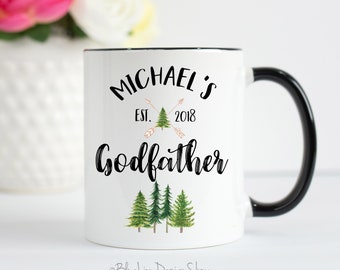 Personalized Godfather Mug, Godfather Gift, Baptism Gift, Godfather Proposal, Godparent Gift, Christening Gift For Godfather, Godfather Mug