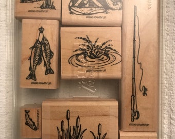 STAMPIN UP! Retired Fishin'-1996 Fishing
