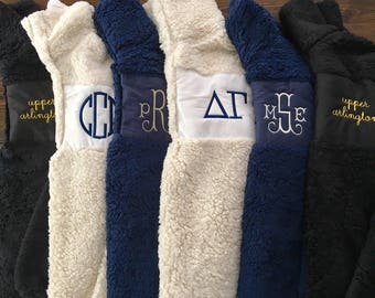 In Stock! Monogrammed Sherpa Pullover