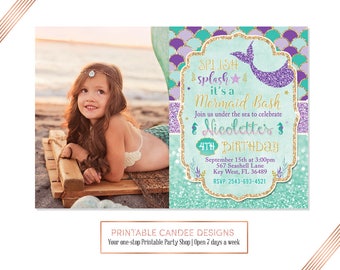 photo birthday invitation