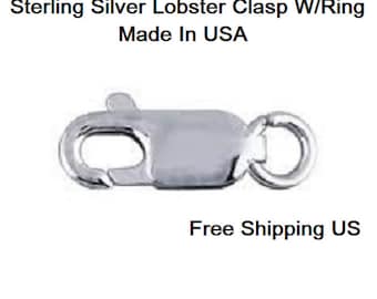 Sterling Silver 16 x 5 MM Lobster W/Ring # 105s