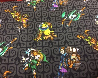 Nintendo Legend of Zelda fabric, Nintendo Fabric, Zelda fabric, Link fabric, novelty fabric, gamer fabric, geek fabric