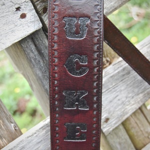 BadAss Personalized Custom Leather Guitar Strap Monogrammed Cool Groomsmen Gift