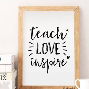Teach love inspire | Etsy