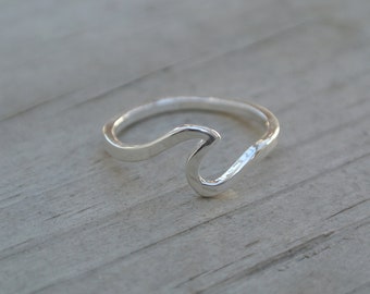 Wave Ring | Beach Ring | Silver Wave Ring | Rose Gold Wave Ring | Beach Jewelry | Gifts