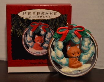 1993 Hallmark Keepsake Ornament Snowy Hideaway