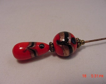 Vintage Glass Bead Hat Pin 12 - 294