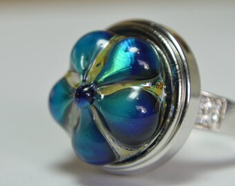 Collectable Artisan Handmade Lampwork Glass Snap Charm - Interchangeable Jewellery - Snap, Popper, Chunk, Button