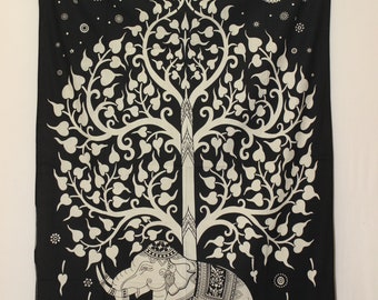 Tapestry Tree Of Life Tapestries Tree wall Tapestry Hippie Tapestries Indian Tapestry Wall Hanging Dorm Tapestry bedding Blanket black white