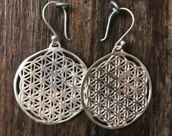 FLOWER Of LIFE -Sterling Silver Earrings