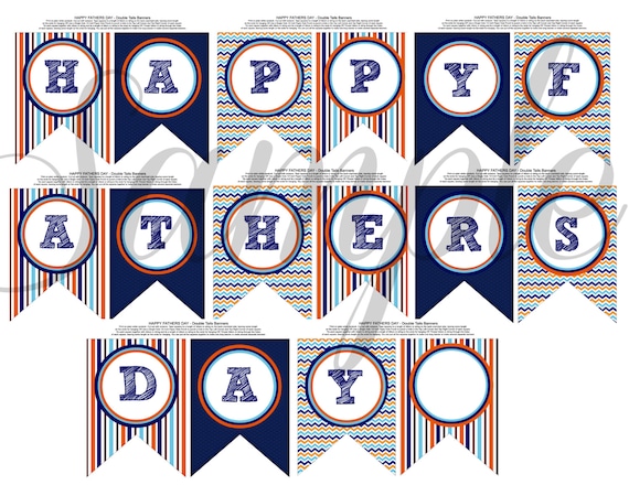 instant download happy fathers day banner printable download