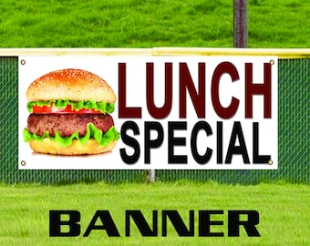 Lunch Special Food Deli Advertising New Discount Promotion Vinyl Banner Sign