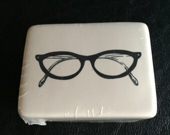 Glasses Trinket Box, Porcelain, Keepsake box, Quantity 1