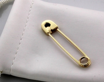 14K Yellow Gold Safety Pin
