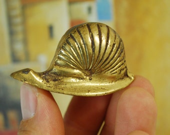 1960s BRASS SNAIL FIGURINE