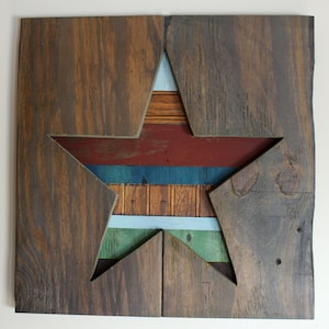 Star Art Theatre Play Handmade Sign Salvaged Wood Used On Stage August Wilson Fences J.P. Shanley Outside Mullingar Upcycled Reclaimed