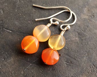 Mexican Fire Opal Earrings