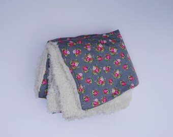 Ready to ship Rosy Bunches Baby Blanket