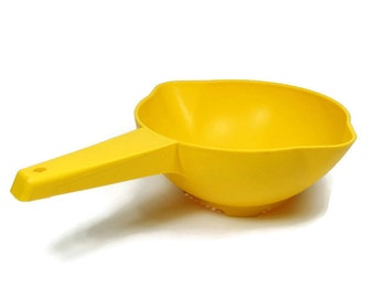 Yellow Tupperware Strainer Colander 1 quart