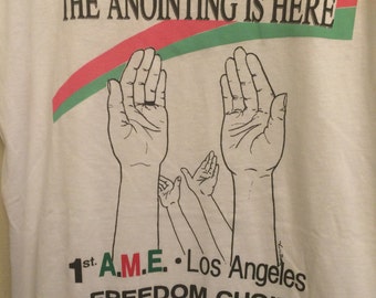 Adult Large Screen Stars Vintage Graphic T shirt Los Angeles Choir Religion
