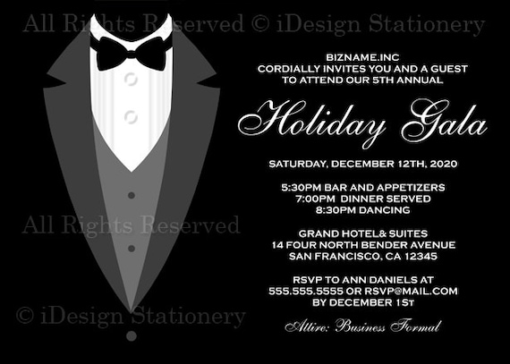 black tie event invitation