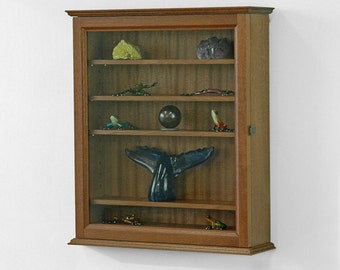 Curio Wall Cabinet-Sapele Hardwood