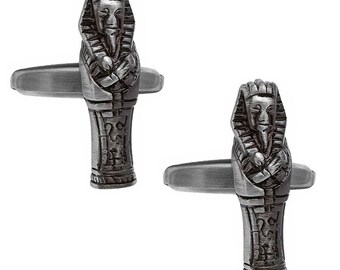 Egyptian Sarcophagus Antique Finish Cufflinks n01614