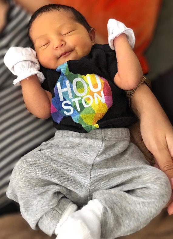 Houston Texas Baby - Infant Apparel - Colorful Texas State - Houston Texas Baby Clothing - Baby Shower Gift - Texas Gifts - Texas Onesie Boy