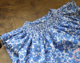 Liberty betsy lavender and smocked blouse