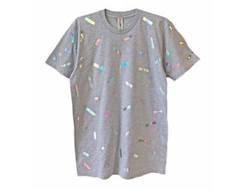 holographic graphic tee