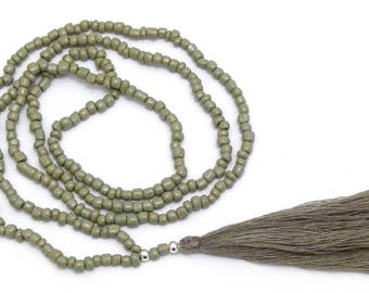 Mala Necklace-Purist Greige