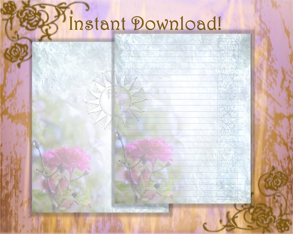 floral stationery paper