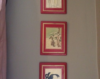 Japanese Art Deco Prints Set Asian Decor Feng Shui