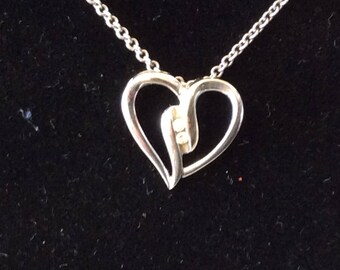 Sterling Silver Heart Pendant Necklace