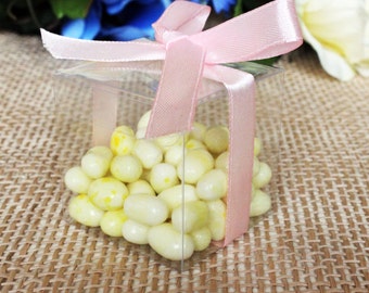 50pcs Clear PVC Wedding Party Baby Shower Favor Gift Craft Boxes 2" 3"