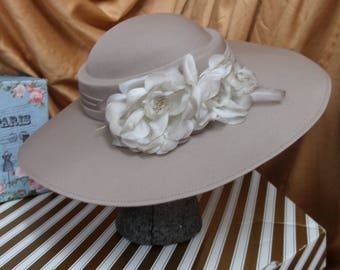 Vintage Retro Ladies Hat KANGOL Formal Wide Brim